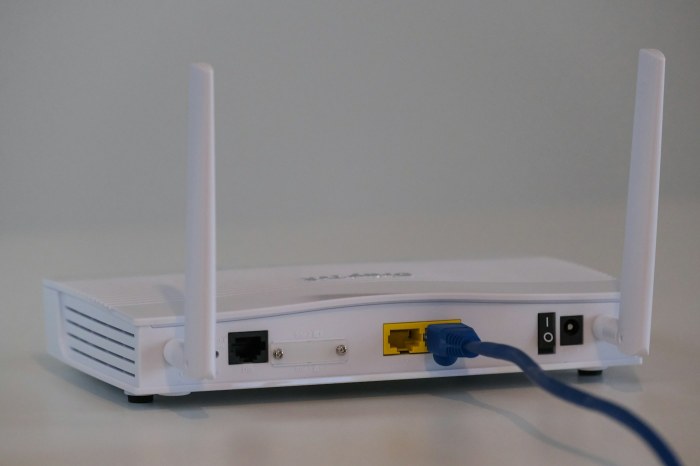 Router de internet; fotografía de referencia.